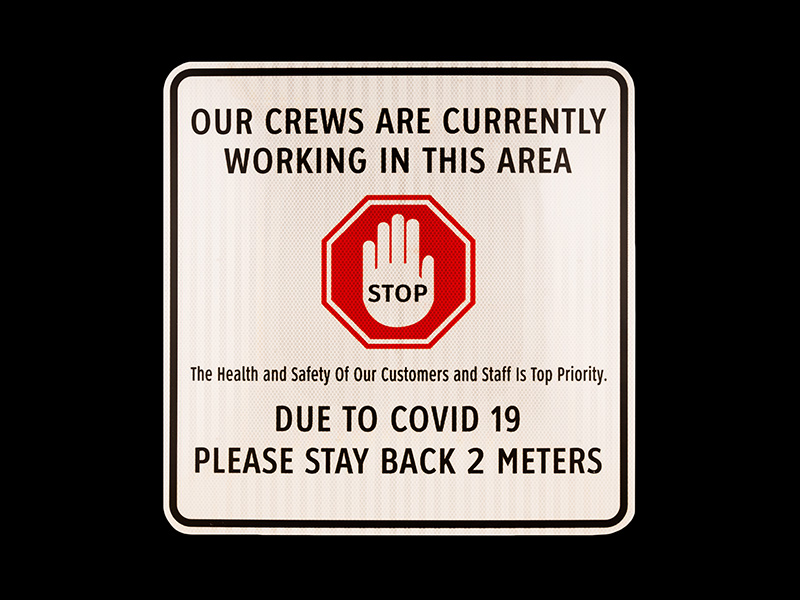 photo of a COVID-19 sign