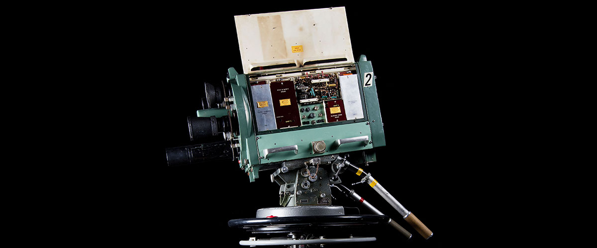 An old camera from the CFRN television studio.
