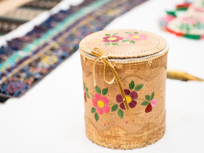 A photo of a drum currently held by the museum.