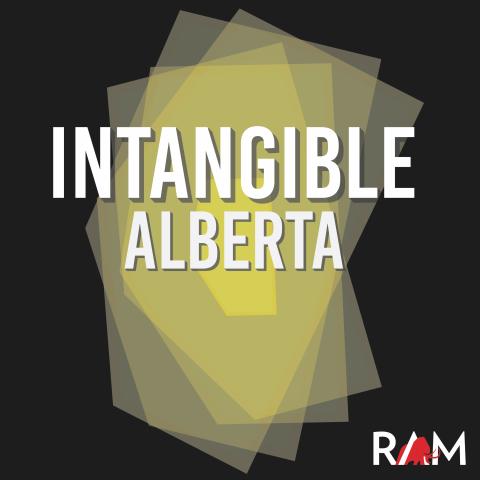 logo for the Intangible Alberta podcast.