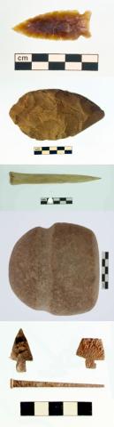 Several examples of archaeological artefacts
