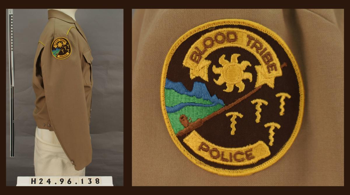 Blood Tribe Police Service Jacket and patch. 