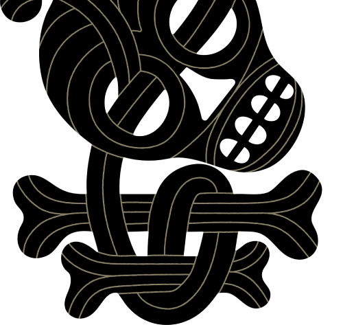 Artistic illustration of a skull